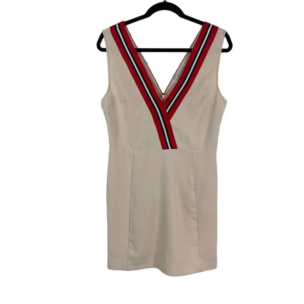 PREPPY ACADEMIA English Factory Varsity Stripe Dress – Country Club Style M NWOT